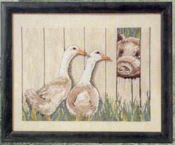 Stickpackung Oehlenschläger - Gänse & Ferkel 36x45 cm