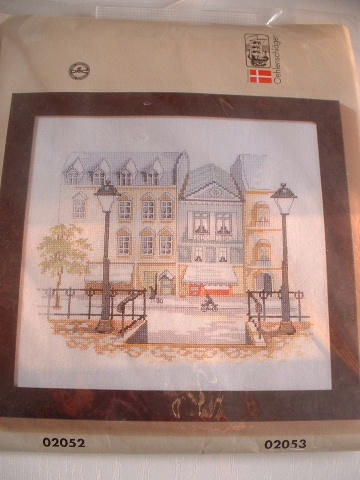 Stickpackung Oehlenschläger - Straße mit Laternen 30x32 cm