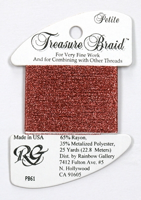 PB61 Dark Peony - Petit Treasure Braid Rainbow Gallery