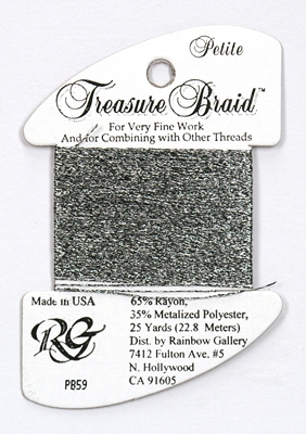 Rainbow Gallery Petit Treasure Braid - Black Silver