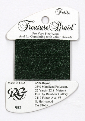 Rainbow Gallery Petit Treasure Braid - Midnight Green