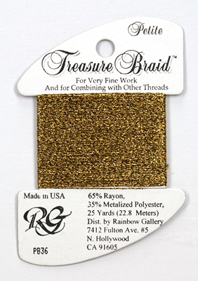 Rainbow Gallery Petit Treasure Braid - Antique Gold