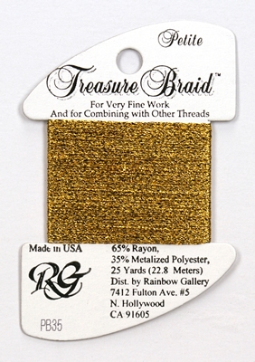 Rainbow Gallery Petit Treasure Braid - Lite Antique Gold