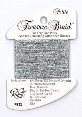Rainbow Gallery Petit Treasure Braid - Silver Grey