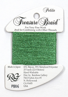 Rainbow Gallery Petit Treasure Braid - Green