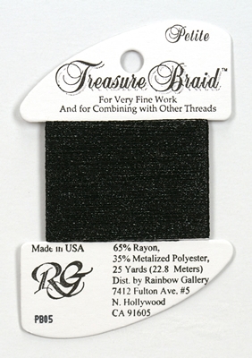 Rainbow Gallery Petit Treasure Braid - Black
