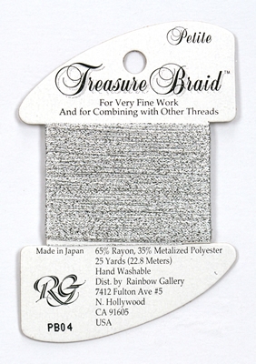 Rainbow Gallery Petit Treasure Braid - Silver