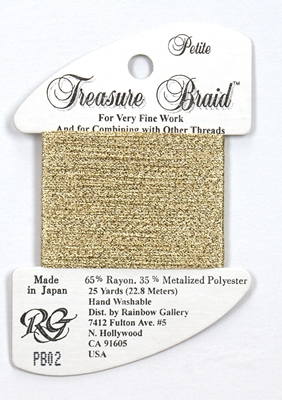Rainbow Gallery Petit Treasure Braid - Light Gold