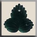 12033 Mill Hill Glass Treasures - Modified Fleur de Lis Green Tourmaline