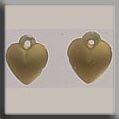 Mill Hill Glass Treasures 12075 - Very Small Domed Heart Matte Gold