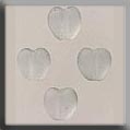 Mill Hill Glass Treasures 12081 - Small Channeled Heart Matte Crystal