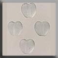 Mill Hill Glass Treasures 12081 - Small Channeled Heart Matte Crystal