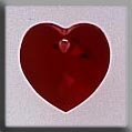 13042 Mill Hill Crystal Treasures - Small Heart Alabaster Siam (Ausverkauf)