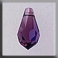 Mill Hill Crystal Treasures 13052 - Very Small Tear-Drop Alabaster Amethyst AB