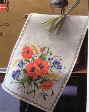 Oehlenschläger Stickpackung - Läufer Mohn