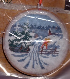 Oehlenschläger Stickpackung - Weihnachtskugel Winterlandschaft