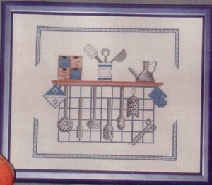 Stickpackung Oehlenschläger - Küchenregal blau 28x36 cm