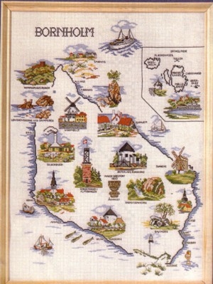 Oehlenschläger Stickpackung - Landkarte Bornholm