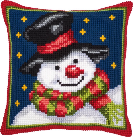 Vervaco Verachtert - Kreuzstichkissen Schneemann