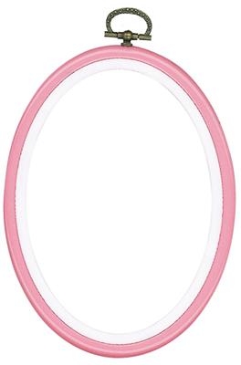 Kunststoffrahmen Verachtert/Vervaco - rosa oval 10x14 cm