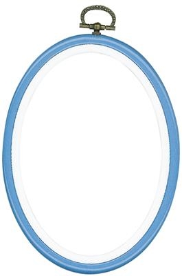 Kunststoffrahmen Verachtert/Vervaco - blau oval 10x14 cm