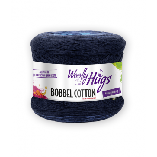 Woolly Hugs Bobbel Cotton - türkis-dunkelblau (74)