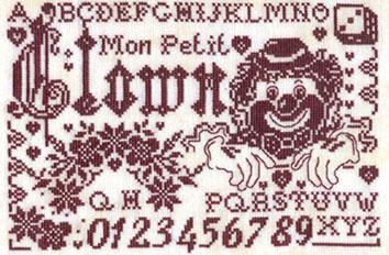Stickvorlage Isabelle Vautier Mon petit Clown (Ausverkauf)