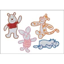 4 Aida-Patches Winnie Pooh (Ausverkauf)