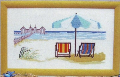Oehlenschläger Stickpackung - Liegestühle am Strand