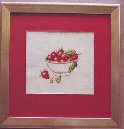 Oehlenschläger Stickpackung - Schale mit Erdbeeren