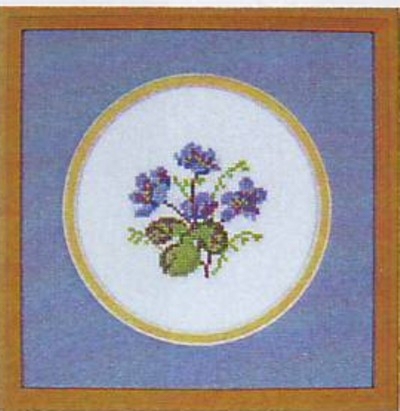 Oehlenschläger Stickpackung - Blaue Blumen