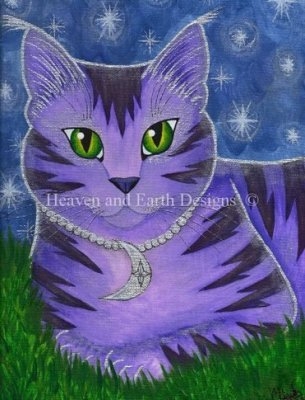 Stickvorlage Heaven and Earth - Astra Moon Cat