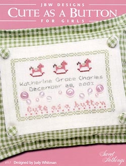 Stickvorlage JBW Designs - Cute As A Button Girls