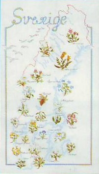 Stickpackung Oehlenschläger - Landkarte Schweden 55x92 cm