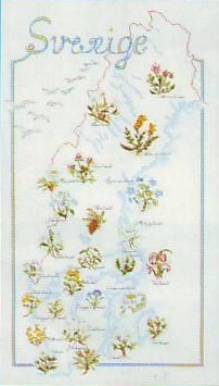 Oehlenschläger Stickpackung - Landkarte Schweden
