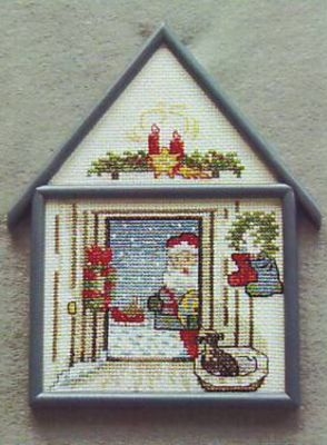 Stickpackung Oehlenschläger - Haus Weihnachstmann 11x16 cm