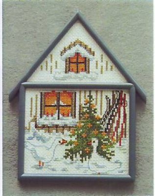Oehlenschläger Stickpackung - Haus Weihnachtsbaum