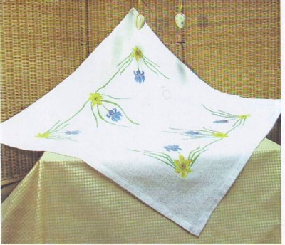 Stickpackung Oehlenschläger - Tischdecke Iris 80x80 cm