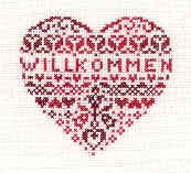 Stickvorlage Gisela Süskind Willkommernsherz 1