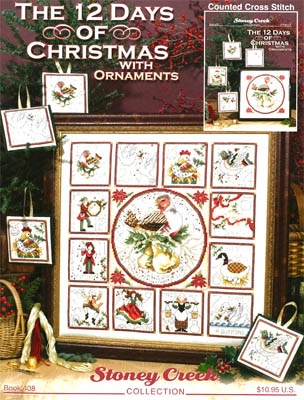 Stickvorlage Stoney Creek Collection - 12 Days Of Christmas With Ornaments