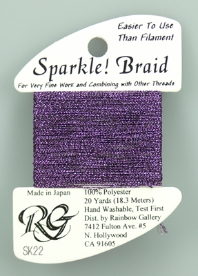 Rainbow Gallery Sparkle! Braid Dark purple