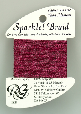 Rainbow Gallery Sparkle! Braid Dark Fuchsia