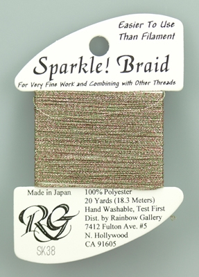 Rainbow Gallery Sparkle! Braid Mos Green