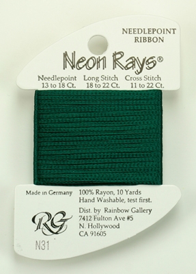 Neon Rays - Forest Green - Rainbow Gallery