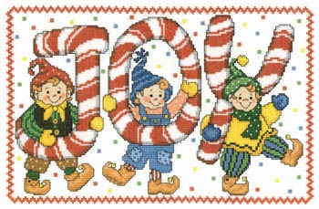 Stickvorlage Imaginating - Joyous Elves (Ausverkauf)