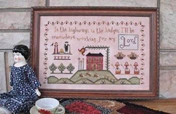Highways And Hedges - Annie Beez Folk Art (Stickvorlage)
