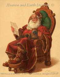 Stickvorlage Heaven and Earth - St. Nicholas in His Chair (Ausverkauf)