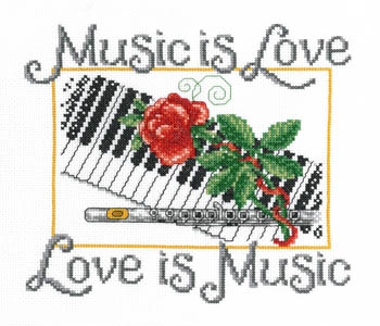Stickvorlage Imaginating - Music Is Love