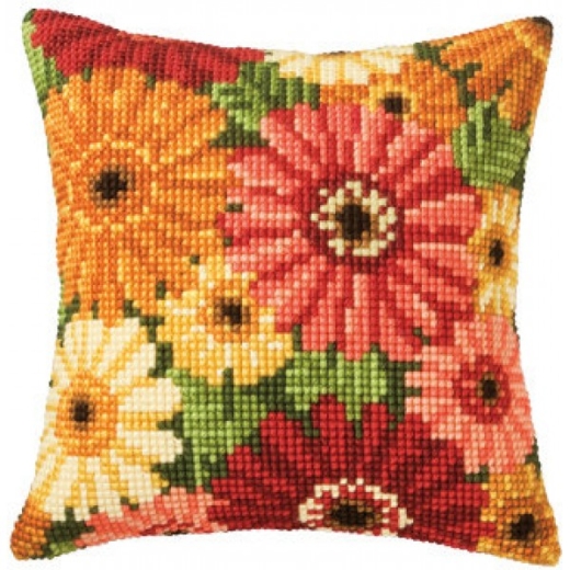 Vervaco Verachtert - Kreuzstichkissen Gerbera