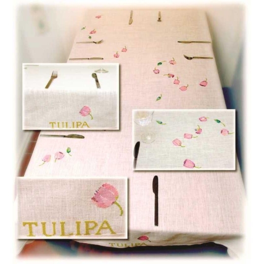 Haandarbejdets Fremme - Tischdecke Tulpen